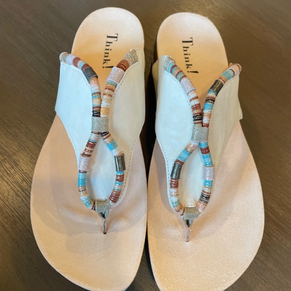 Think! Women’s Julia Sandals - Ivory - Size 40 (U.S. 9-9.5) - Picture 3 of 6